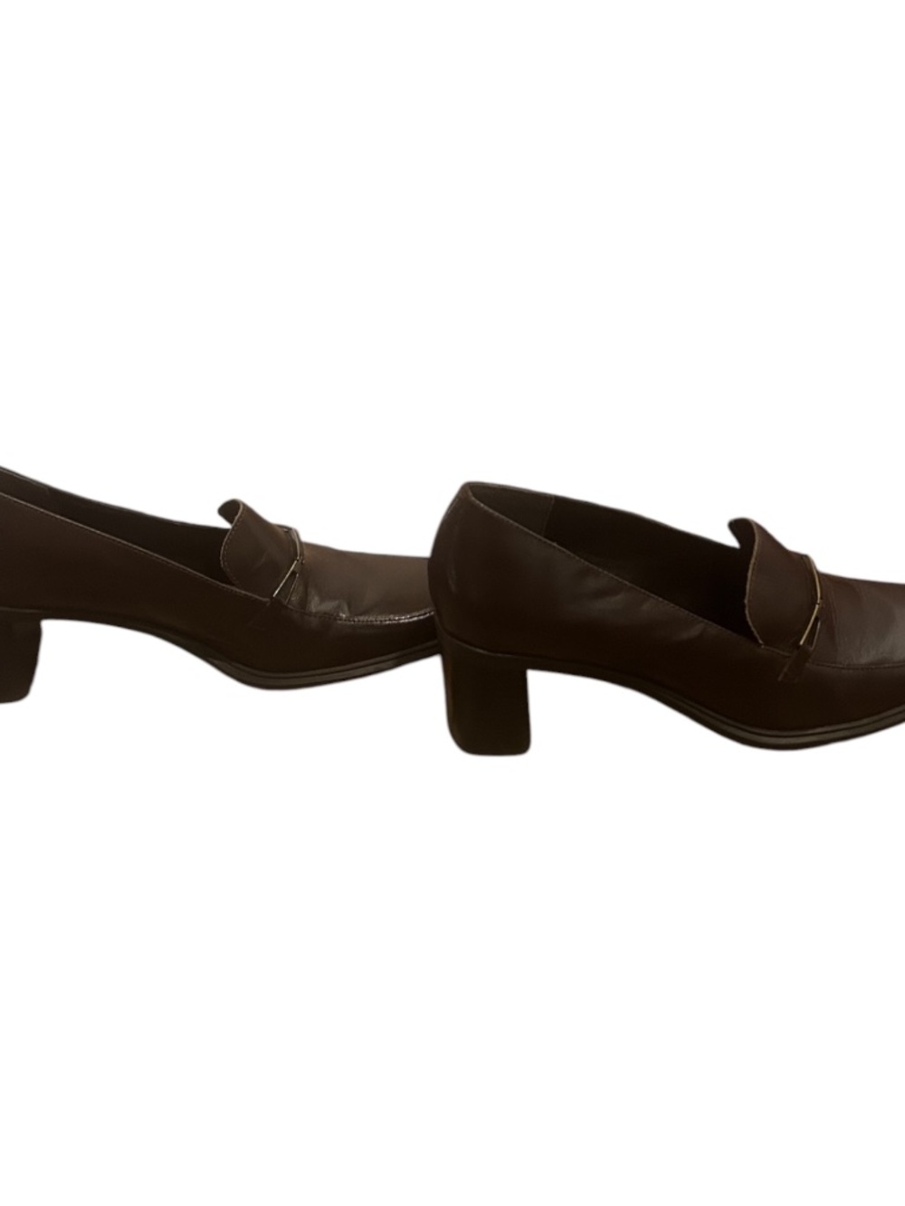 Danelle Brown Loafer Mid Heel Shoes-Size 8.5